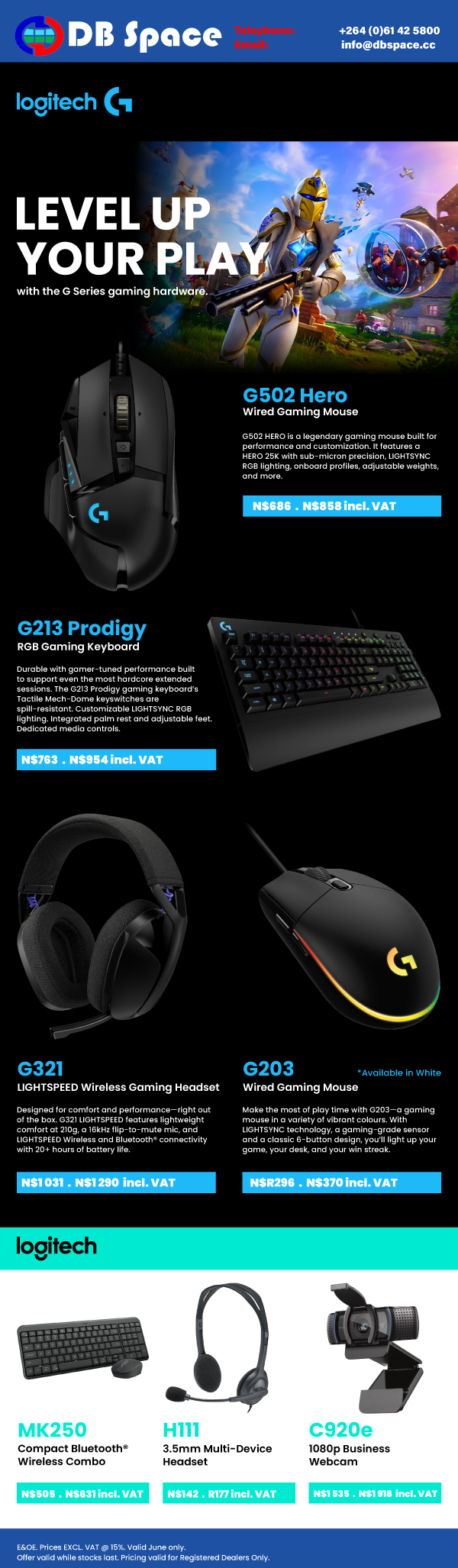 Logitech – Level Up Your Play. 26/06/2026